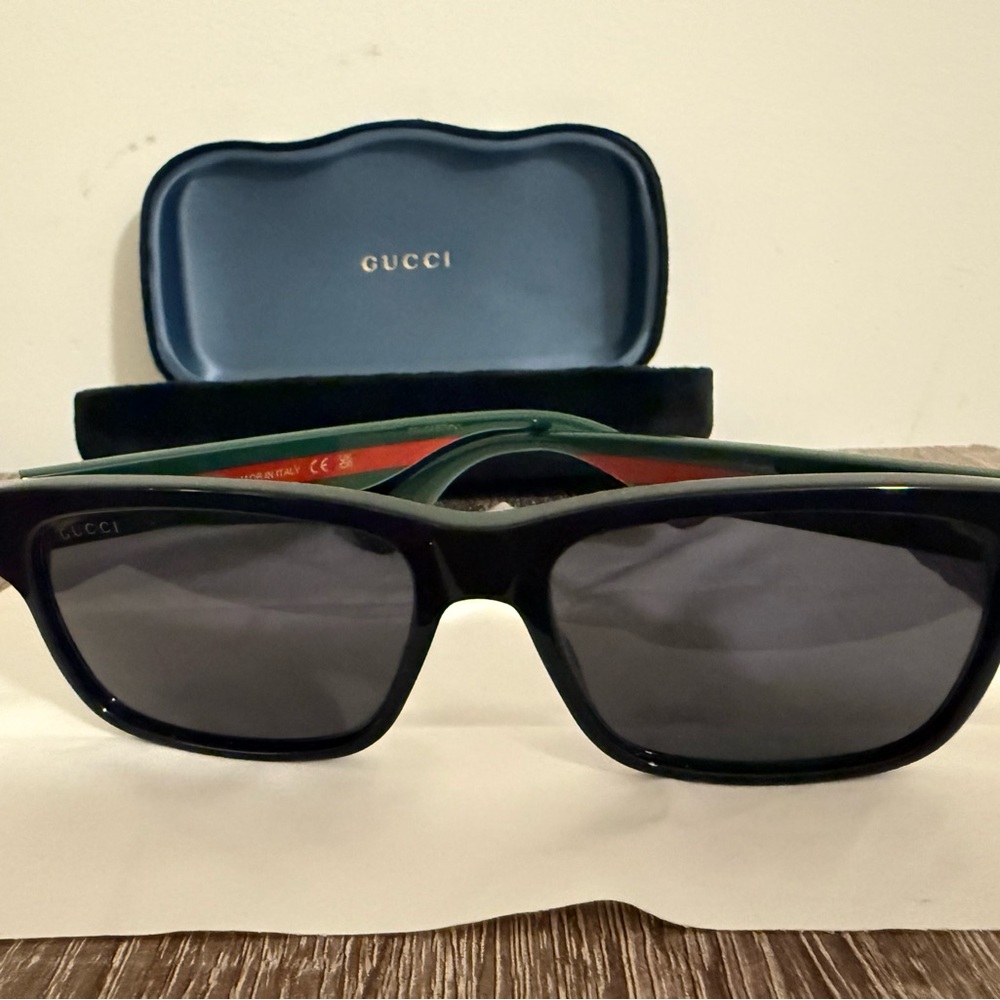Gucci Dark Frame Sunglasses with Case